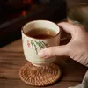 Чашки блюдцы японская ретро -керамическая чашка чайная чашка маленькие 150 мл однопоставленных аксессуаров Мастер питье
