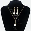 Pendant Necklaces Gold Color Necklace Rhinestone Imitation Pearl Womens Pendent Charm