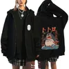 Мужские толстовок толстовок Ghibli Totoro Hoodie Harajuku Japan Anime Смешные мультипликационные толчки мужчины, отдавшие Миядзаки Хаяо, почтовые топы негабаритные 230307