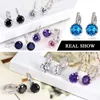 Charm Shuangr AAA CZ Element Stud -oorbellen voor vintage Crystal Earrings Statement Wedding Women G230307