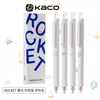 Gel Als 4pcset Kaco Science Series Leutral Pens Cute Press 05mm Gel Black Ink Stylo Stationery Pen Smooth Write J230306