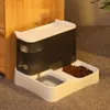 Dog Bowls Feeders 38L Pet Cat Automatic Feeder for s Drinking Water 1L Bottle Kitten Food Feeding Container Supplies 230307