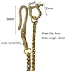 Key Rings Vintage Brass Wheat Wallet Jean broek Swivel Keychains Itlay Basket Snake Chain D Shackle Connector Japanese Fishh