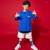 Stage Wear Kids Fashion Ballroom Hip Hop Roupfits Tshirt Dançando Shorts Jazz Costumes Roupas para meninos meninas Rave Clothing