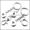 Keychains Lanyards Noosa Chunks Snap Button Pendant Jewelry 18Mm Snaps Buttons Key Chains Keys Ring For Men Women Drop Delivery Fa Dhmxa