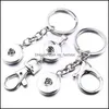 Portachiavi Cordini Noosa Chunks Bottone a pressione Ciondolo Gioielli 18Mm Scatta Bottoni Portachiavi Portachiavi Chiavi Anello Per Uomo Donna Drop Delivery Fa Dhmxa