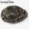 Perucas para crianças evagloss Evagloss Wig masculino 0,06-0,08mm Pele Hair Penices Men Toupee Unit Hair V Loop Substitui