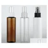 Bottiglie di imballaggio 120ml Flacone spray trasparente Contenitore per cosmetici vuoto per animali domestici 4Oz Plastica liquida con tappo Drop Delivery Office Sc Dhe7V