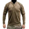 Chemises décontractées pour hommes P002 manches longues VS Combat tactique hommes coton militaire Camo T 230306