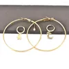 Dingle örhängen Bohemian Big Ring Star Moon Rrystal 2023 för kvinnoälskare Drop Fashion Earring Gold Color Jewelry