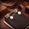 Designer Luxury Pearl Dangle Earrings Letters Stud V Brand Women Earring Wedding Party Jewelry