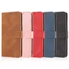 PU Plain Wallet Leather Factions لـ Samsung S23 Plus A14 A54 A04E A24 A34 5G iPhone 14 Pro Max Magnetic حامل الفليب الشحلي.