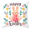 Feliz almofada de Páscoa Capa de Páscoa Bunny Decoração Fronha Rabbit Ovo Poliéster Pasaceiro Capa RRA5170