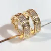 EW Fashion Clip-On Back Back 316L Stal Stael Diamond Brand Love Stude z całego kamienia dla matki i kobiet biżuterii