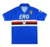 Retro Sampdoria 1991 1992 Jerseys de futebol 91 92 FUTBOL Vintage Football Camiseta Classic Shirt Kit Maillot Maglia Tops