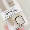 2In1 Set Iwatch Cover Designer Paspaty obserwacyjne dla Apple Watch Band 41 mm 45 mm 42 mm 38mm 40 mm 44 mm Iwatch 8 SE 7 6 3 4 5 Luksusowe opaski modowe skórzaki Sportowa bransoletka