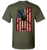 Men's T-skjortor Retro Design American Flag AH-64 Apache Helicopter Gunships T-shirt. Summer Cotton Short Sleeve O-Neck Mens Shirt S-3XL