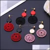 Charme en alliage géométrique boucles d'oreilles polies polies femme boho mode brossé grosse instruction métallique oreille de boucle rond en forme de coeur or dhshe