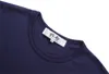 Designer Tee Homens Camisetas Jogar Com des Garcons Camuflagem Corações Duplos Camiseta Tamanho Médio Azul Novo