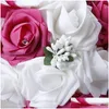 Kwiaty ślubne Beautif bukiety ślubne z ręcznie robionymi sztucznymi materiałami panna młoda trzyma broszkę bukiet Drop Delivery imprezy imprezowe Dhyst
