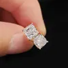 Charm Huitan Cushion Cut Crystal Cubic Zirconia Stud oorbellen vrouwen eenvoudige veelzijdige oorpiercing accessoires Beste cadeau trendy sieraden G230307