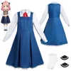 Anime fantasia crianças adultos anya forger cosplay vem anime espião x família vestido preto garotas fofas mulher vestido rosa peruche