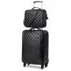 Resväskor Urecity Crocodile Style Pu Leather Bagage Set med Mute Spinner Wheels Vintage Travel Trunk Suitcase Combination Lock Other