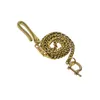 Key Rings Vintage Brass Wheat Wallet Jean broek Swivel Keychains Itlay Basket Snake Chain D Shackle Connector Japanese Fishh