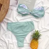 Kvinnors badkläder Sepduvon Sexiga kvinnor Bikini Set Split Two Pieces With Butterfly Knot Design Hög midja Baddräkt Push Up Beachwear