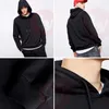 Hoodies masculinos paramelo capuz após o riso assina o algodão quente do algodão solto x Men Men Cool Black