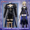 在庫のアニメコスチュームUWOWOゲームGenshin Impact FanArt Abyss Lumine Princess Cosplay Come Come Come Come Traveler Cosplay Z0301