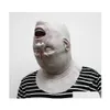 Party Masks Halloween Reverse Old Man Head Mask Zombie Latex Bloody Scary Alien Devil Fl Face Costume Cosplay Prop 220915 Drop Deliv Dhfxj