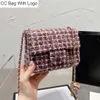 CC Bag Other Bags Sacos Classic Mini Flap Tweed Golden Ball Bolsa Crossbody Bags France Brand High Quality Quilted Matelasse Number Número de série Bolsa de ombro Luxury M