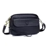 Bolsos de noche Vintage Crossbody Cuero genuino Teléfono celular Bolsa de hombro Mensajero Moda Uso diario para mujeres Bolsos de billetera