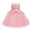 Girl Dresses Princess Dress Ceremony Short Pink Ballgown Prom Clothes Kids Evening Party Vestidos Flower Girls Performance