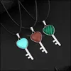 Подвесные ожерелья любят Lucky Heart Key Gemstone для изготовления ювелирных серьгов ожерелья для ожерелья, очаровательные блок -камень, хрустальные женщины, мужчины, исцеляющие DHVFP