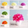 Decorative Flowers 14x14cm Artificial Grass Ball White Potted Plants Bonsai Home Garden El Office Living Room Desktop Mini Party Supply