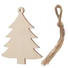 Christmas Decorations Promotion! 60 Pieces Halloween Wooden Slices Gift Tags Blank Wood Hanging Ornaments Cutouts Crafts With Twine R