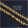 Chains Fashion 10Mm 18K Gold Plated Mens Hiphop 20 Inch Figaro Chain Necklaces For Women Hip Hop Jewelry Accessories Gift Drop Deliv Dhvyp