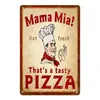 New York Style Pizza tin Poster Retro Hot Itlian Pizza Popcorn Wall Decoration Metal Signs Home Kitchen Decor Vintage personalized Plaques Size 30X20CM w02