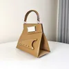 Hand-held Origami Bag Street Trend Fashion Style Splicing Small One-shoulder Cross-body Women's 0327