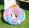 Inflatable Baby Floats Toddler Swim Pool Seat Boat Tube Ring Car Sun shade Water Sport Swimming Pool Cartoon Portable kids bath Seats Funny water toy