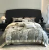 Bedding Sets 2023 Four-piece Cotton Double Household Bed Sheet Quilt Cover Splicing Design Stripe Matching Beige Green