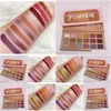 Ögon Shadow Pumpkin 18Colors Eyeshadow Shimmer Matte Christmas 18Color Palette Drop Delivery Health Beauty Makeup Eyes DHCC8