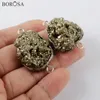 Pendant Necklaces Silver Plated Freeform Natural Pyrite Connectors Charms For Necklace Jewelry Beads Making S1938Pendant