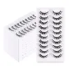 10 paires de faux cils super naturels Extensions de cils courts bouclés doux et confortables sans cruauté Faux cils de vison 3d