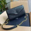 ثلاثة أنماط من الأزياء Crossbody Women Women Counter Bag Chains Caviar Handbag Presh Original Box أصلي سلسلة جلدية حزام حزام حزام HQY23158