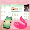 Vibratori Wireless Bluetooth Dildo Vibratore Giocattoli del sesso per le donne Remote APP Dual Control Wear Vibrante Vagina Ball Mutandine Giocattolo Adulto 18 230307