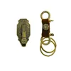 Key Rings Tibetan pattern brass Detachable Quick Release Belt loop ring clip on full grain leather shackle keyholder keychains