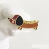 Pins Brooches 50Pcs Doggy Enamel Pins And Brooch 30Mm Cool Diggity Cute Dog Lapel Pin Customized Badges Wiener Dachshund Metal Craf Dhxpn